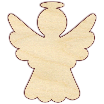 Unfinished Wood Angel Wings Shape - Craft - up to 36 24 / 1/8