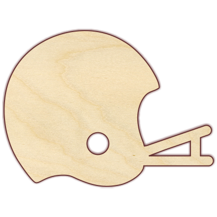 Sport Football Helmet - Laser Cut Out Unfinished Wood Craft Shape SPT395 Sport Football Helmet - Laser Cut Out Unfinished Wood Craft Shape SPT395