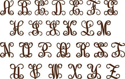 Vine Monogram Letters A / Small (10 Inches)